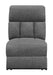 Bahrain Upholstered Armless Recliner Charcoal - California Furniture (Coachella, CA)