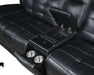 Hewitt Leather Upholstered Power Reclining Sectional Black - California Furniture (Coachella, CA)