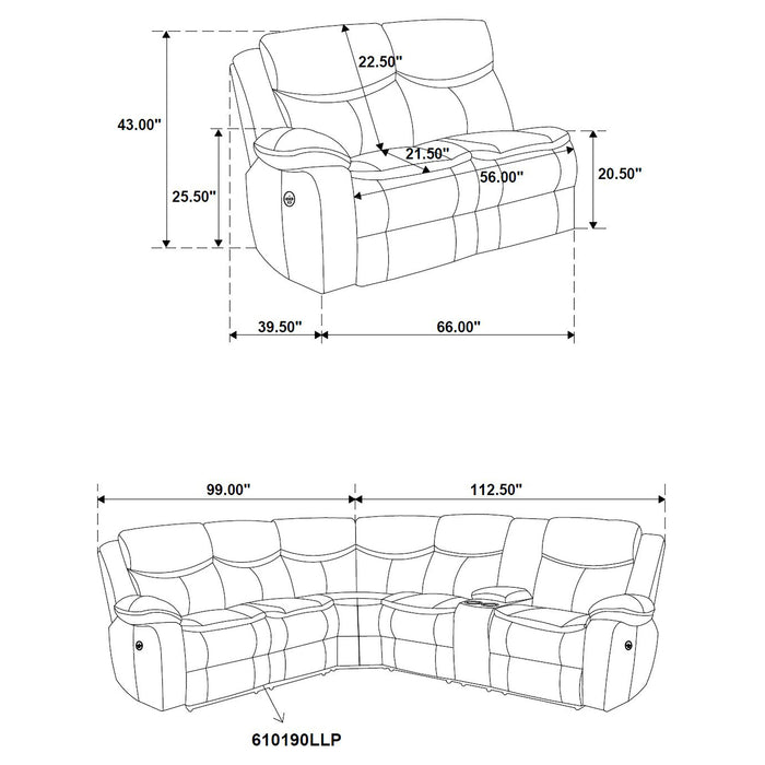 Sycamore Reclining Sectionals - California Furniture (Coachella, CA)