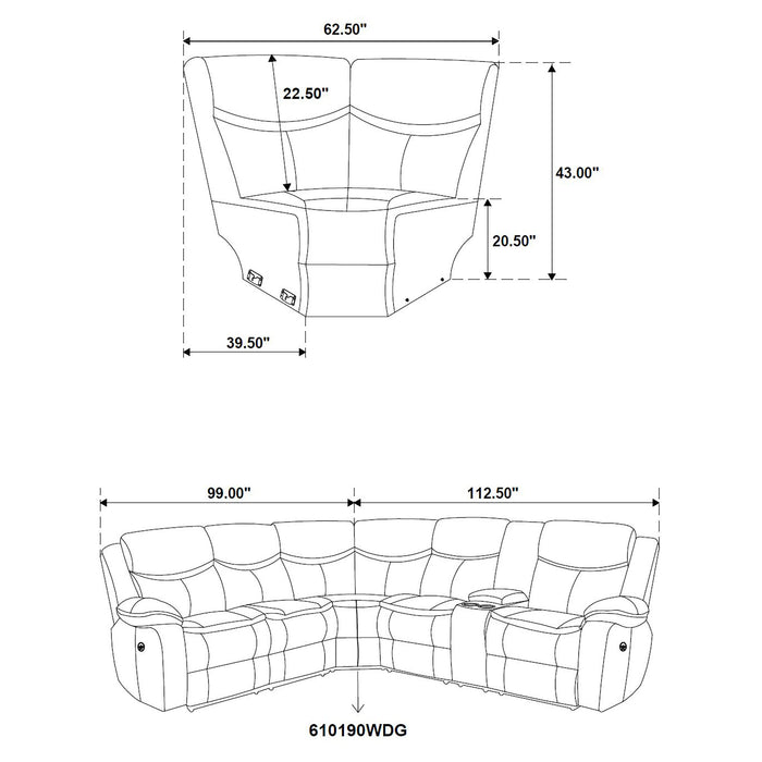 Sycamore Reclining Sectionals - California Furniture (Coachella, CA)