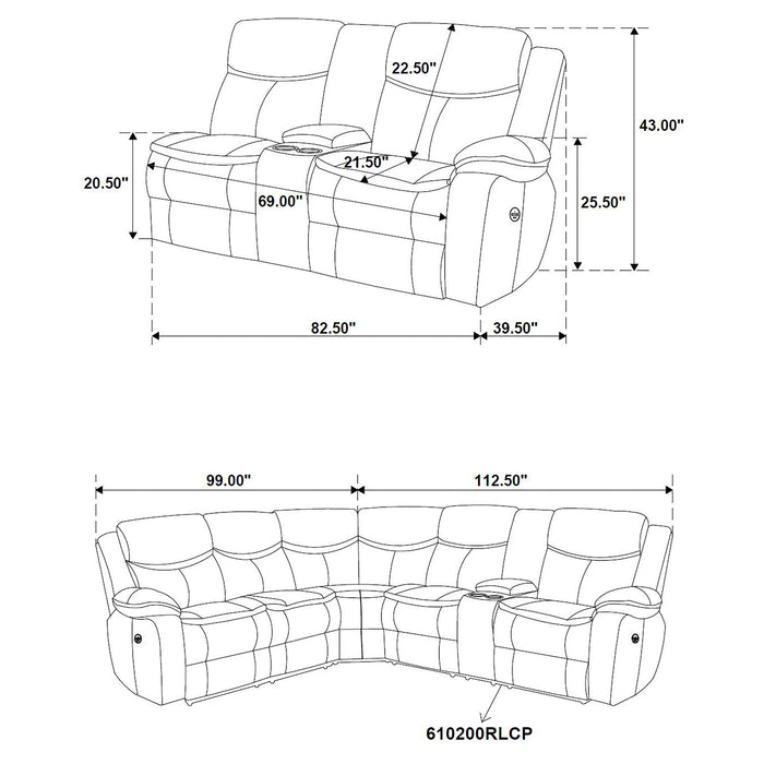 Sycamore Reclining Sectionals - California Furniture (Coachella, CA)