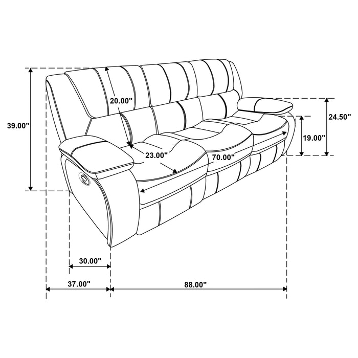 Camila Reclining Sofa Set - California Furniture (Coachella, CA)