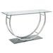 Danville U-shaped Sofa Table Chrome - California Furniture (Coachella, CA)