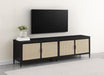Amherst 4-door 78-inch Metal TV Stand Media Console Black - California Furniture (Coachella, CA)