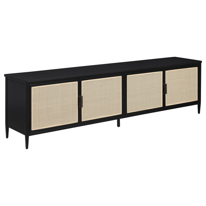 Amherst 4-door 78-inch Metal TV Stand Media Console Black - California Furniture (Coachella, CA)