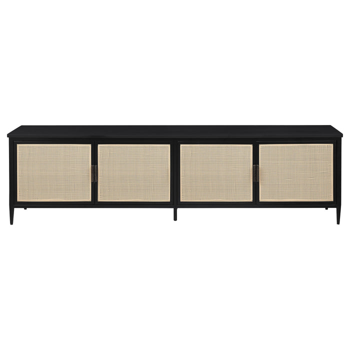 Amherst 4-door 78-inch Metal TV Stand Media Console Black - California Furniture (Coachella, CA)