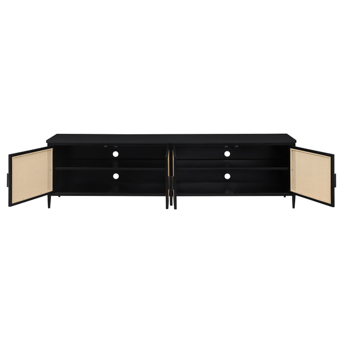Amherst 4-door 78-inch Metal TV Stand Media Console Black - California Furniture (Coachella, CA)