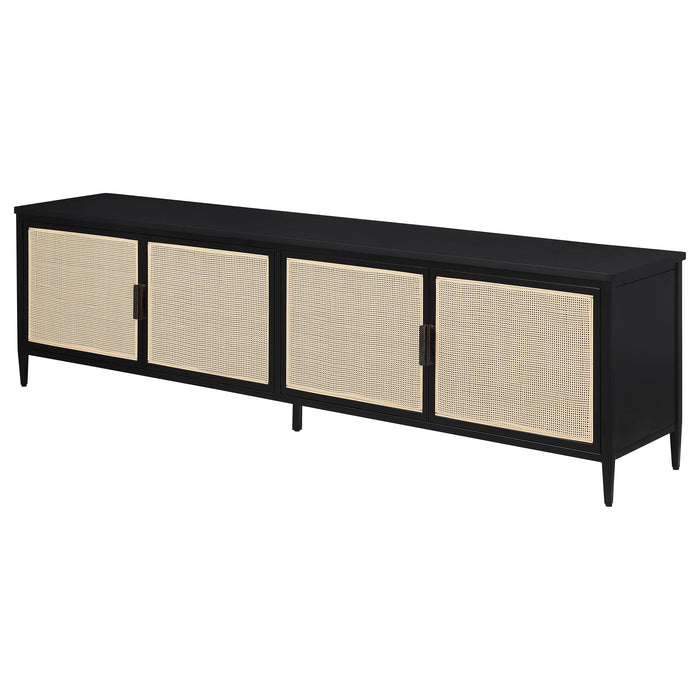 Amherst 4-door 78-inch Metal TV Stand Media Console Black - California Furniture (Coachella, CA)