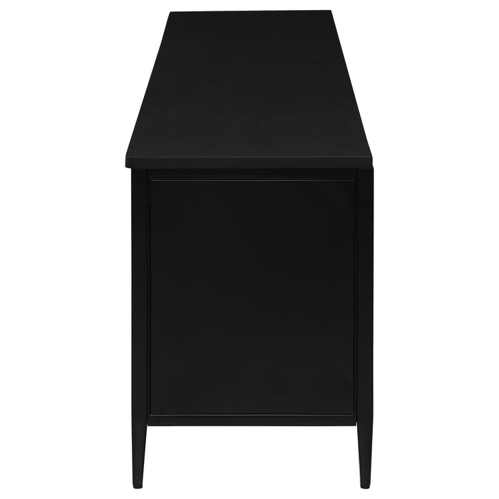 Amherst 4-door 78-inch Metal TV Stand Media Console Black - California Furniture (Coachella, CA)