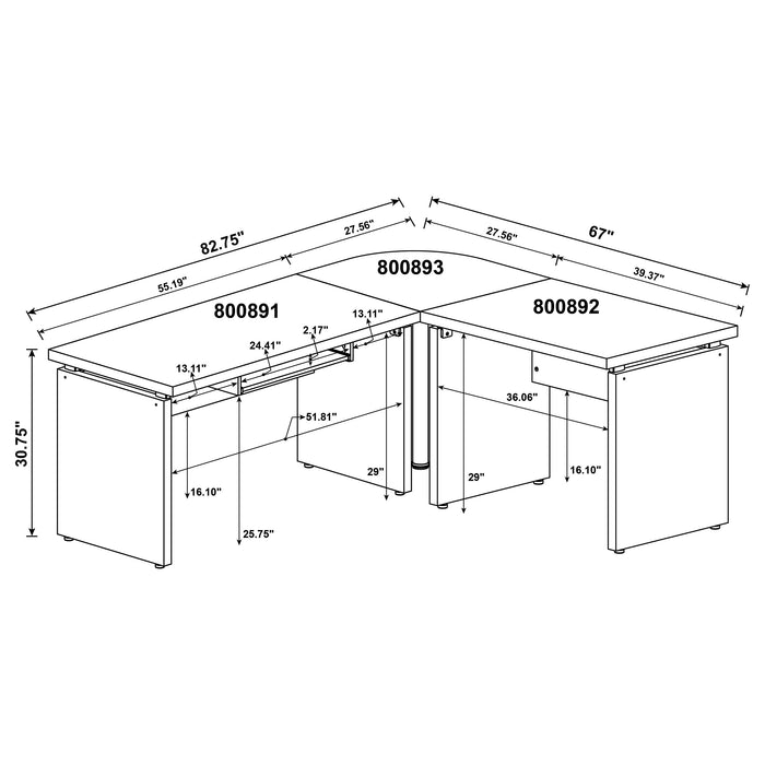 Skylar L-Shape Desks - California Furniture (Coachella, CA)