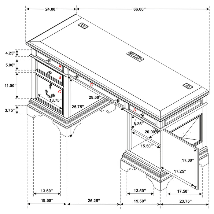Hartshill Credenza Desk - California Furniture (Coachella, CA)