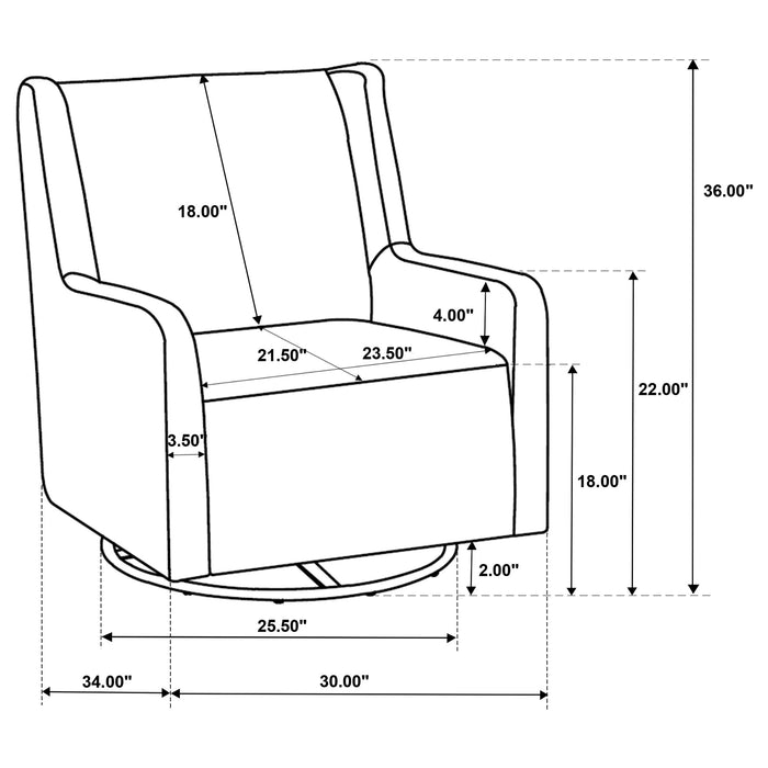 Serra Swivel Glider Chair - California Furniture (Coachella, CA)
