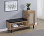 Teller 1-door Entryway Shoe Storage Cabinet Natural Oak - California Furniture (Coachella, CA)