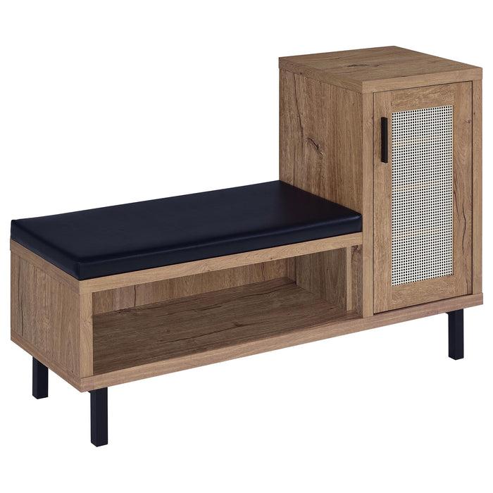 Teller 1-door Entryway Shoe Storage Cabinet Natural Oak - California Furniture (Coachella, CA)