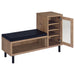 Teller 1-door Entryway Shoe Storage Cabinet Natural Oak - California Furniture (Coachella, CA)