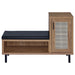 Teller 1-door Entryway Shoe Storage Cabinet Natural Oak - California Furniture (Coachella, CA)