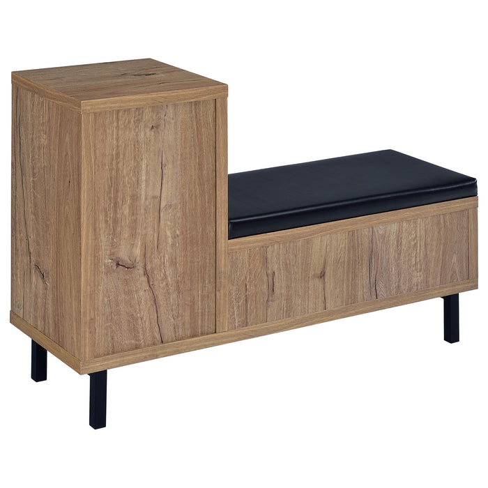 Teller 1-door Entryway Shoe Storage Cabinet Natural Oak - California Furniture (Coachella, CA)