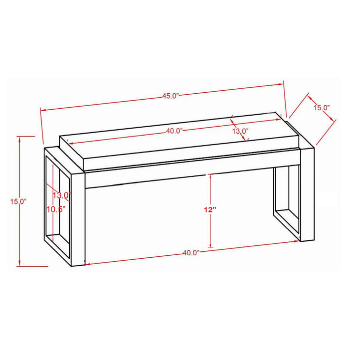 Aiden Accent Bench - California Furniture (Coachella, CA)