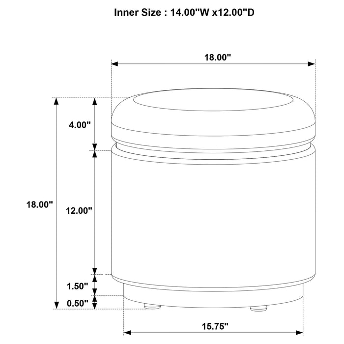 Remuda Storage Ottoman - California Furniture (Coachella, CA)