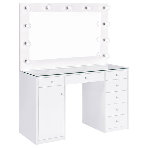 Acena Makeup Vanity Table with LED Mirror - California Furniture (Coachella, CA)