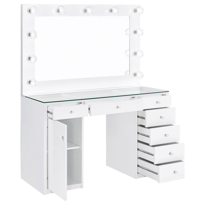 Acena Makeup Vanity Table with LED Mirror - California Furniture (Coachella, CA)
