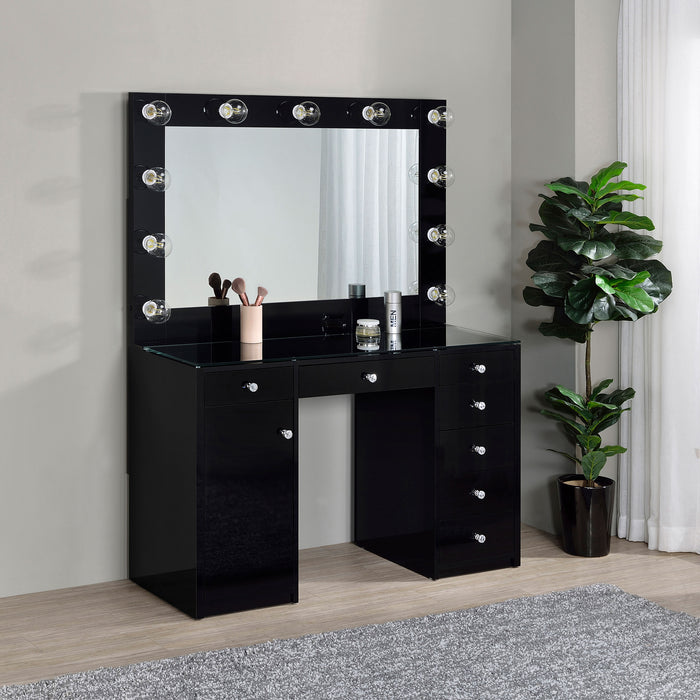 Acena Makeup Vanity Table with LED Mirror - California Furniture (Coachella, CA)