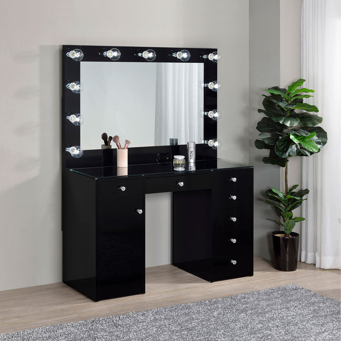 Acena Makeup Vanity Table with LED Mirror - California Furniture (Coachella, CA)