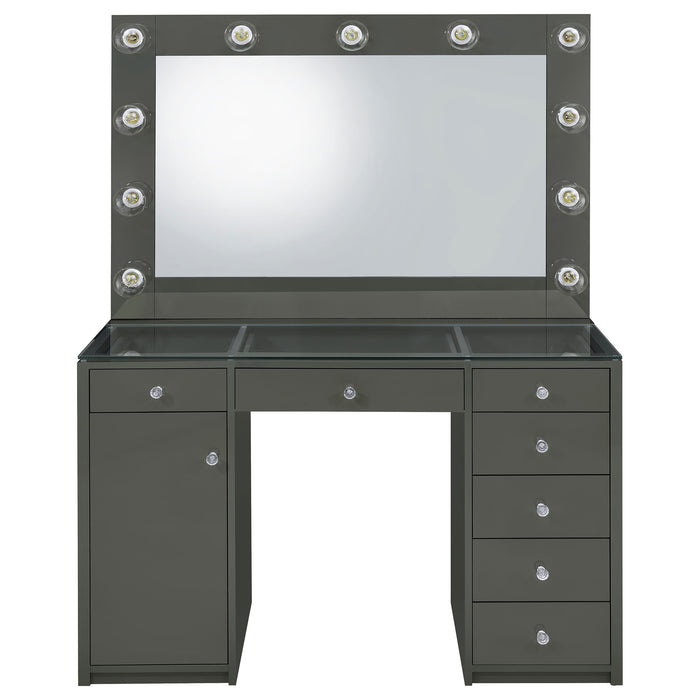 Acena Makeup Vanity Table with LED Mirror - California Furniture (Coachella, CA)