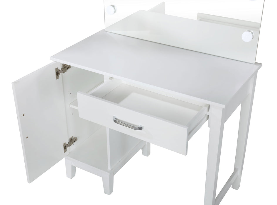 Elijah Makeup Vanity Table with LED Mirror and Stool - California Furniture (Coachella, CA)