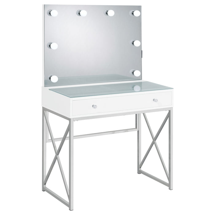 Eliza Makeup Vanity Table with LED Mirror and Stool - California Furniture (Coachella, CA)