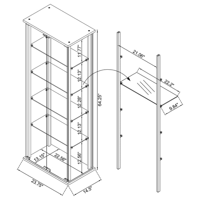 Delphinium Curio Cabinet - California Furniture (Coachella, CA)