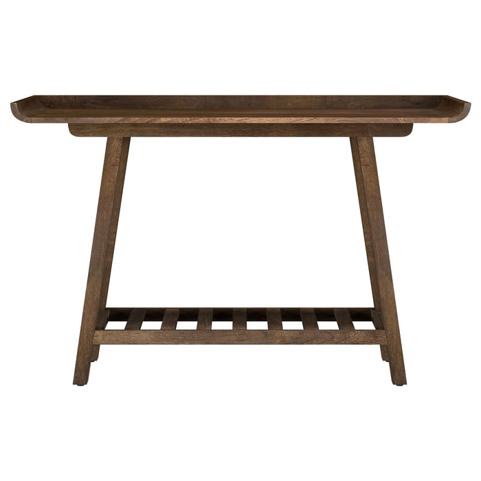 Ornelas 46-inch Console Table with Slatted Shelf Mango Brown - California Furniture (Coachella, CA)