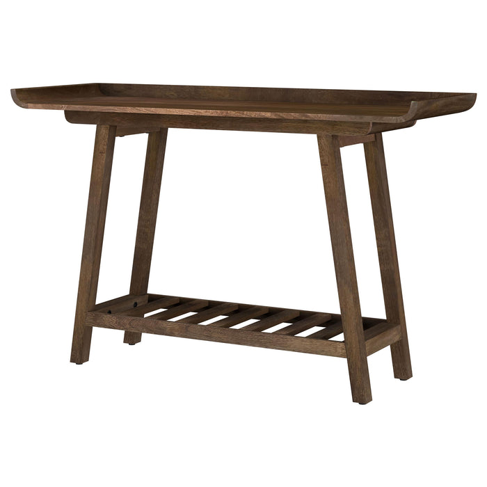 Ornelas 46-inch Console Table with Slatted Shelf Mango Brown - California Furniture (Coachella, CA)