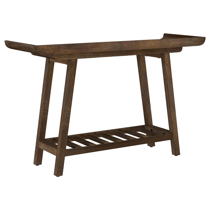 Ornelas 46-inch Console Table with Slatted Shelf Mango Brown - California Furniture (Coachella, CA)