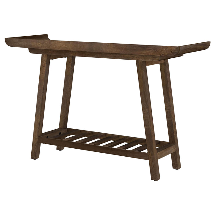 Ornelas 46-inch Console Table with Slatted Shelf Mango Brown - California Furniture (Coachella, CA)