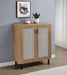 Teller 2-door Shoe Storage Cabinet Natural Oak - California Furniture (Coachella, CA)