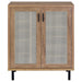 Teller 2-door Shoe Storage Cabinet Natural Oak - California Furniture (Coachella, CA)