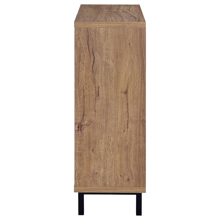 Teller 2-door Shoe Storage Cabinet Natural Oak - California Furniture (Coachella, CA)