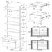 Owens 3-piece 96-inch Wall Mounted Bookshelf Set Walnut - California Furniture (Coachella, CA)