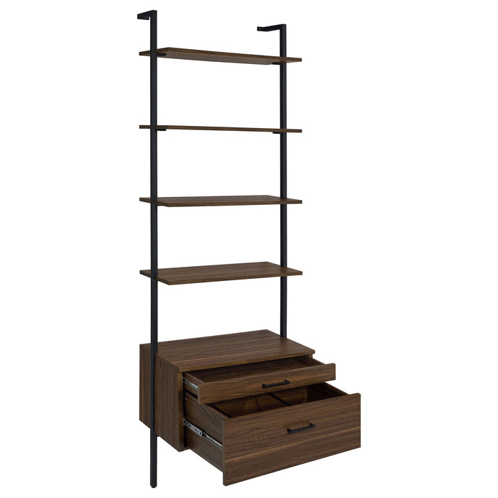 Owens 96-inch 4-shelf Storage Wall Bookshelf Walnut - California Furniture (Coachella, CA)