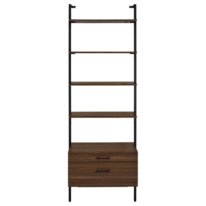 Owens 96-inch 4-shelf Storage Wall Bookshelf Walnut - California Furniture (Coachella, CA)