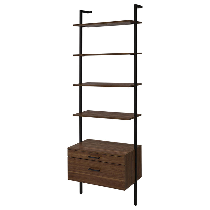 Owens 96-inch 4-shelf Storage Wall Bookshelf Walnut - California Furniture (Coachella, CA)