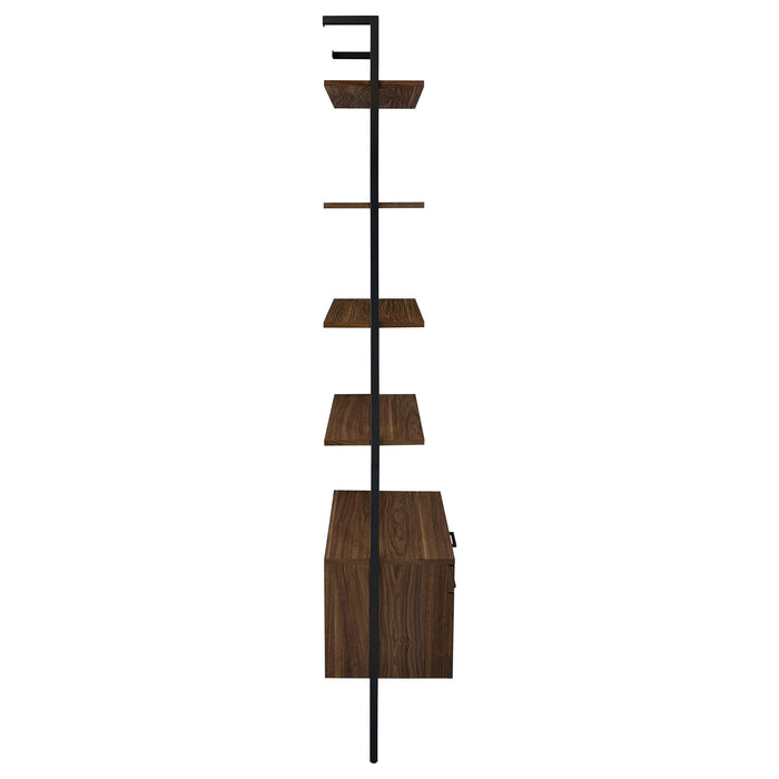 Owens 96-inch 4-shelf Storage Wall Bookshelf Walnut - California Furniture (Coachella, CA)