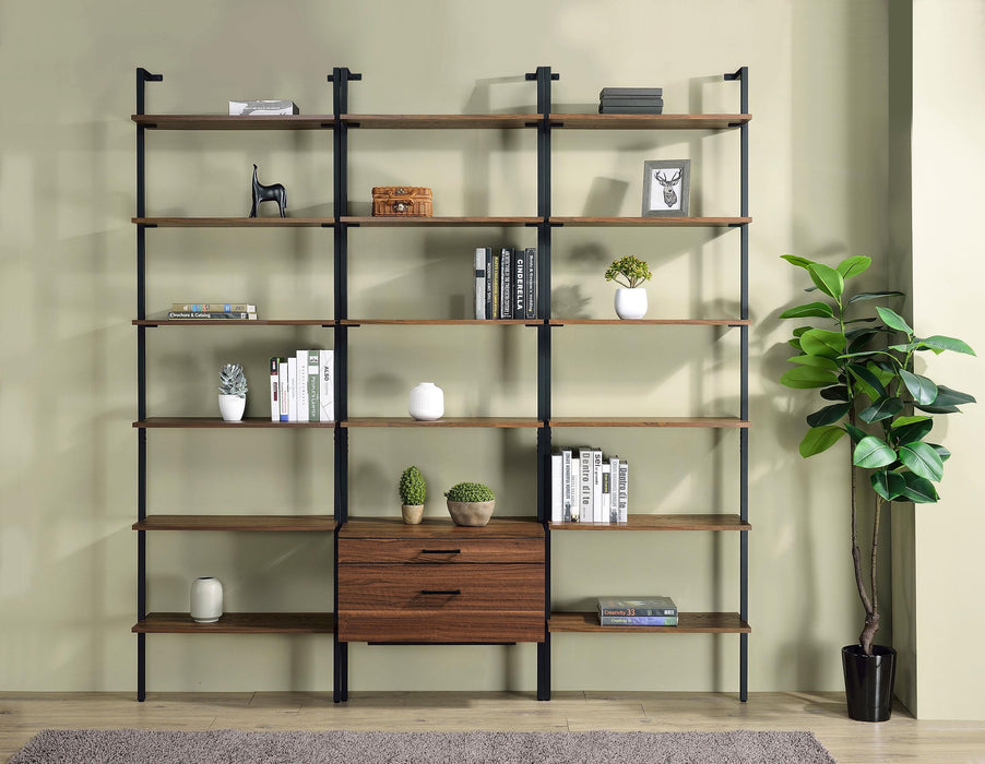 Owens 96-inch 4-shelf Storage Wall Bookshelf Walnut - California Furniture (Coachella, CA)