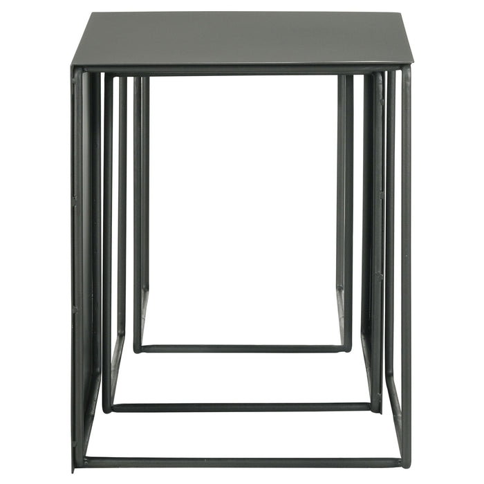 Imez 3-piece Rectangular Metal Nesting Table Grey - California Furniture (Coachella, CA)