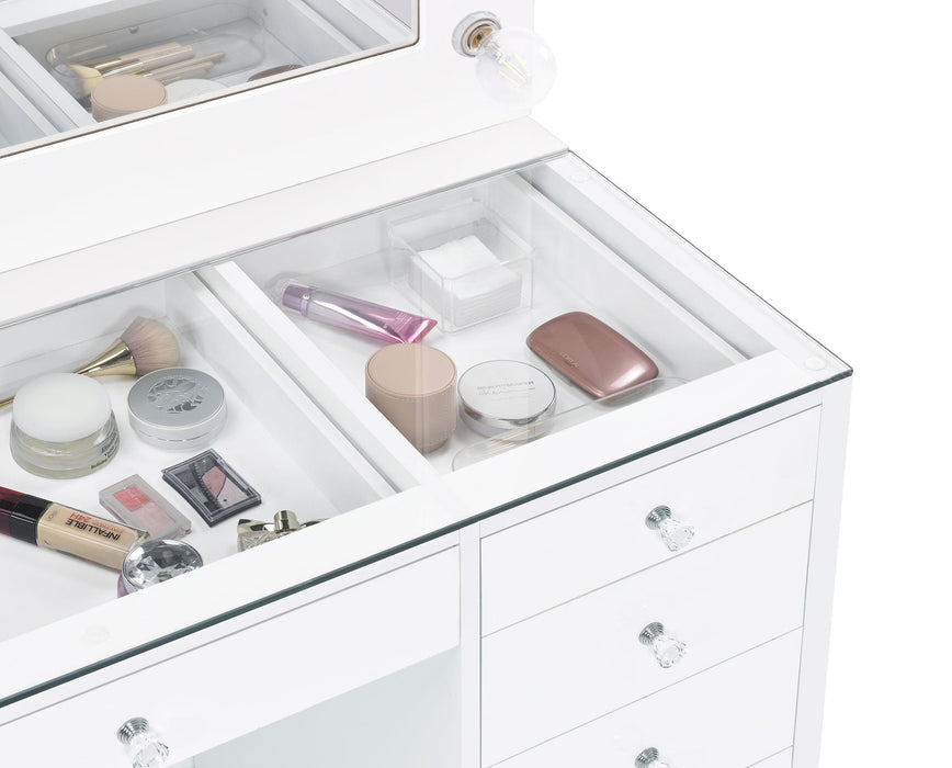 Acena Vanity Table and Mirror - California Furniture (Coachella, CA)