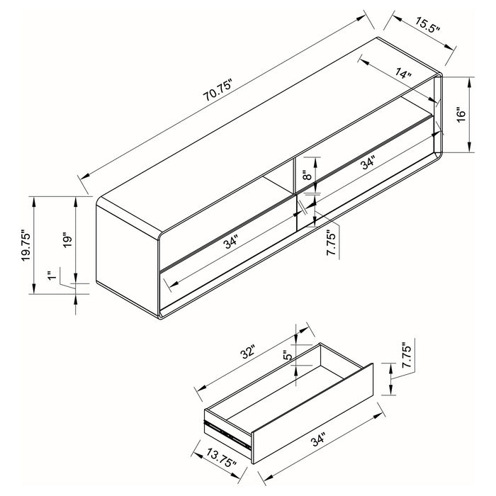 Ellice TV Stands - California Furniture (Coachella, CA)