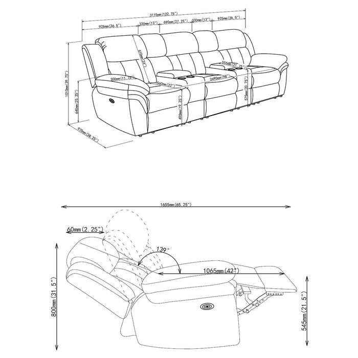 Bahrain Power Recliner Seating - California Furniture (Coachella, CA)