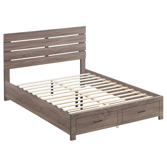 Brantford Eastern King & Queen Panel Bed Barrel Oak - California Furniture (Coachella, CA)