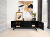 Marsden 2-door Wood 70" TV Stand Charcoal Black - California Furniture (Coachella, CA)